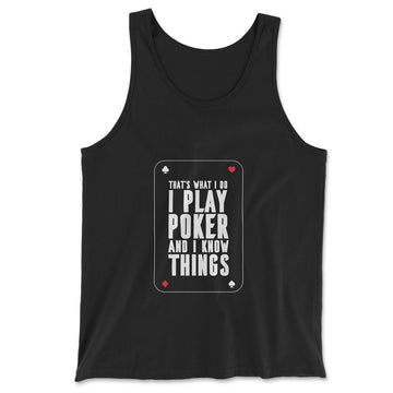 Play Poker Men/Unisex Tank in Black color
